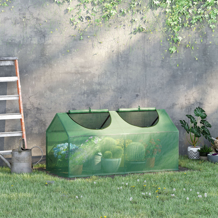 Outsunny 47\" X 24\" X 24\" Mini-serre Tunnel Portable Jardin Maison Chaude