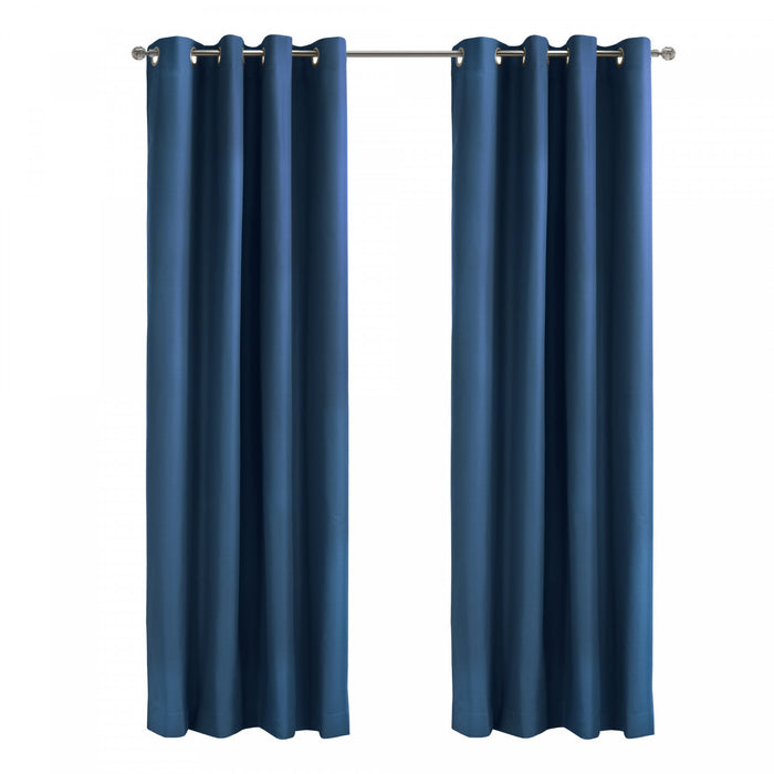 Panneau de rideau coupe-lumière à œillets Alpin bleu marine de Thermaplus - 52 x 63