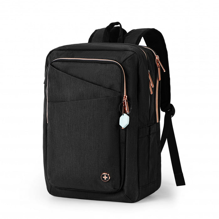 Sac a dos intelligent Swissdigital Design KATY ROSE - Rucksack avec port de chargement integre - Noir