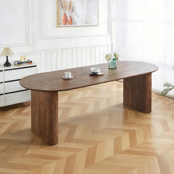 Table a manger extensible Lucas, finition noyer