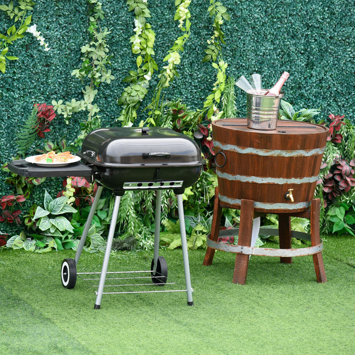 Outsunny 22\" Barbecue a charbon de bois en acier portable Barbecue