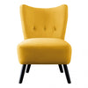 Fauteuil D'appoint Ginny En Velours Jaune