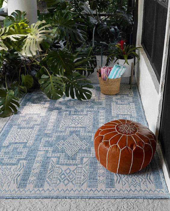 Tapis Transitionnel Nyra 6'6\" x 9'0\" en Bleu