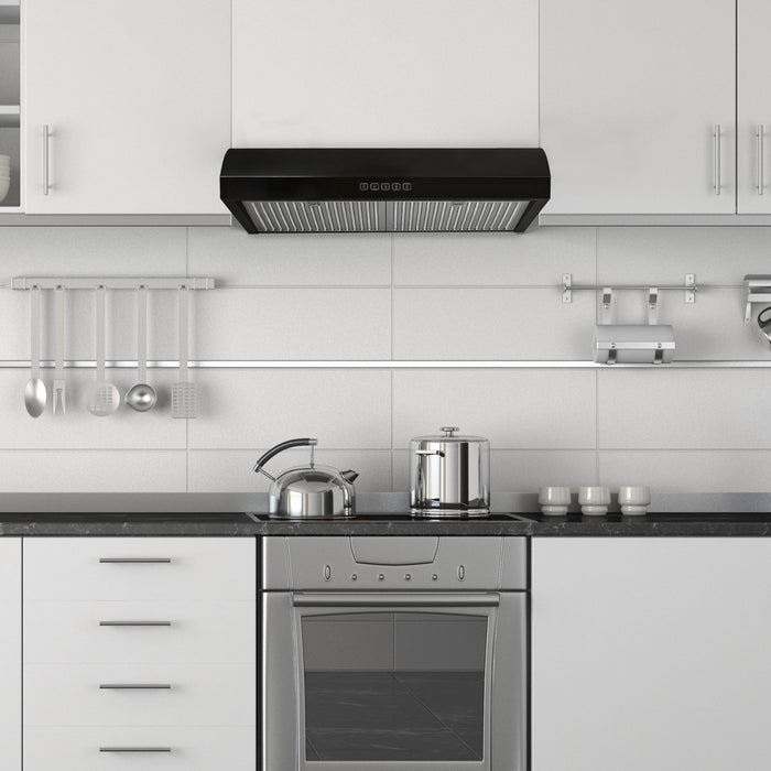 Hotte de cuisine sous-meuble convertible Hauslane Chef 30 pouces noire