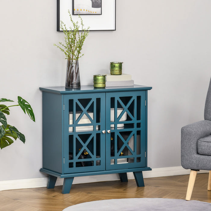 HOMCOM Buffet Moderne avec Portes Ajourees et Etagere, Armoire