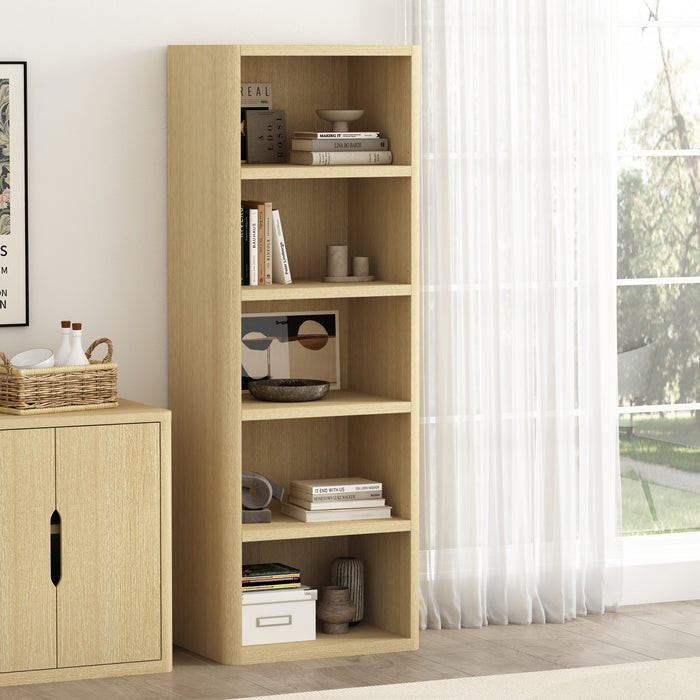 Bibliotheque ouverte moderne Rivington 28\" en chene naturel