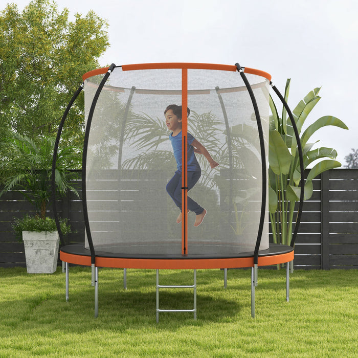 Soozier Trampoline d'exterieur de 10 pieds avec filet d'enceinte et echelle