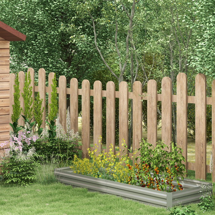 Outsunny Lit De Jardin Sureleve Galvanise 95\" X 36\" X 12\", Jardiniere Surelevee En Metal, Bricolage Et Nettoyage Faciles Pour La Culture De Fleurs, Herbes, Plantes Grasses, Argente