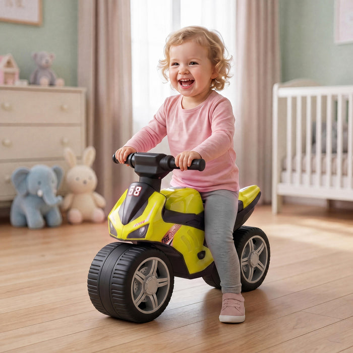 Qaba Draisienne musicale pour tout-petits 1-3 ans, verte