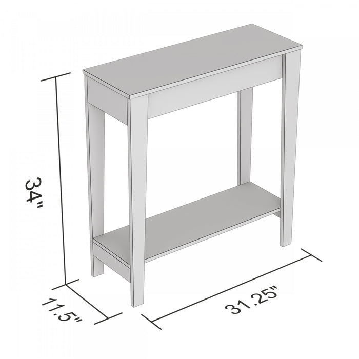 Console de 31 po avec 1 tablette - taupe foncé