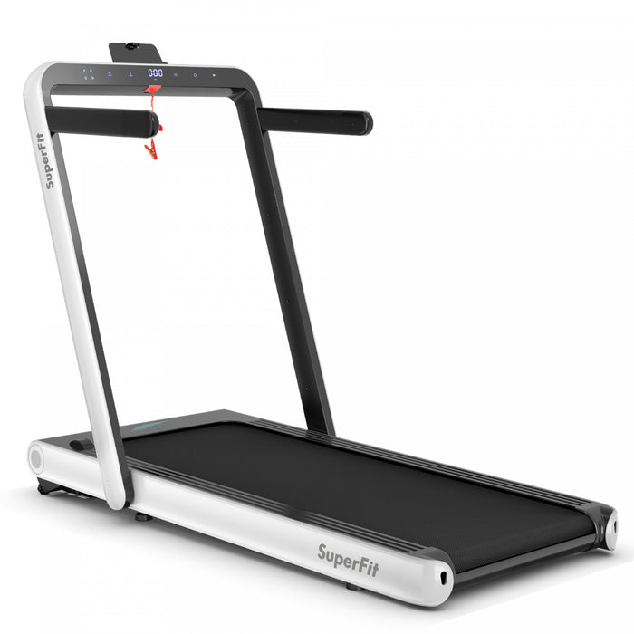 Tapis De Course Pliant 2 En 1 16km/h Superfit – Avec Bluetooth Et Controle Via App