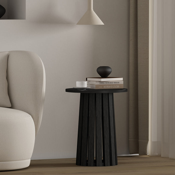 Table d’appoint moderne scandinave Layla en noir
