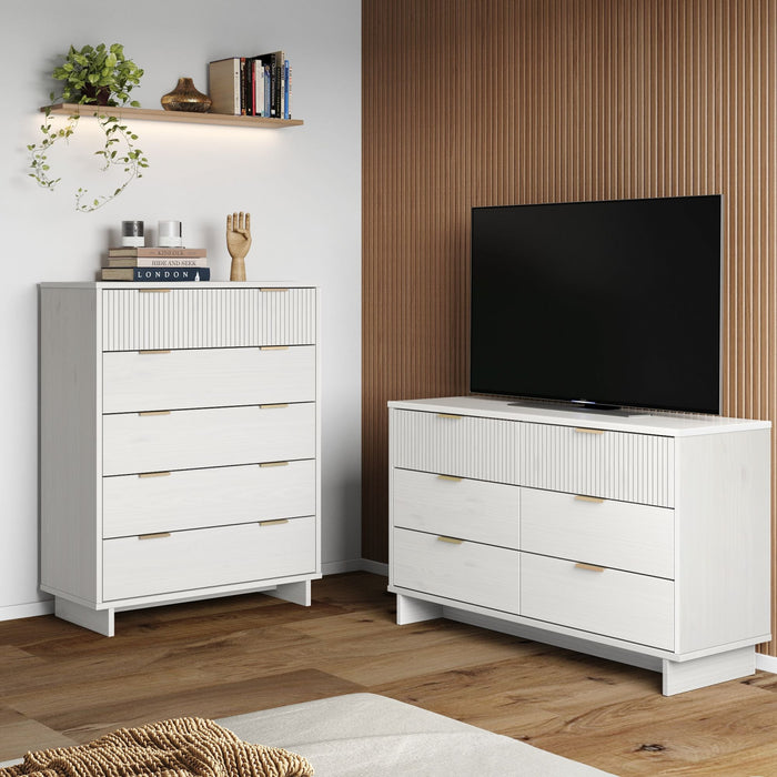 Ensemble de commode 2 pieces Granville Modern en blanc