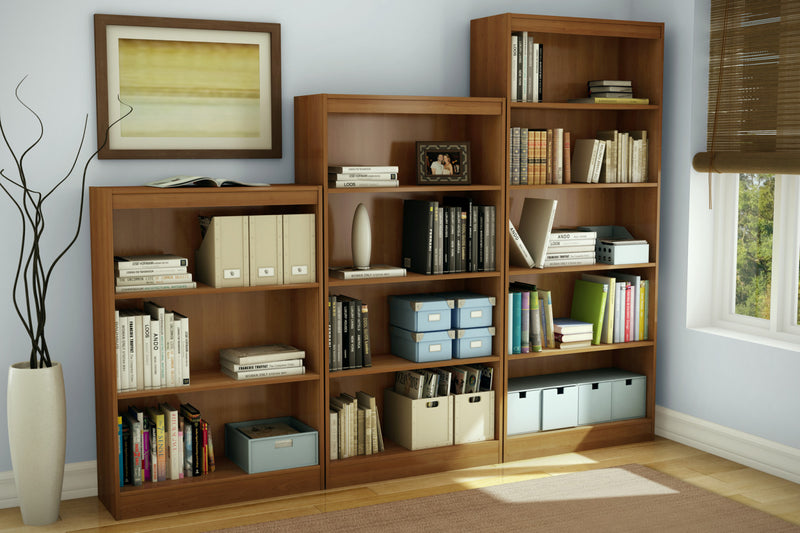 Bibliothèque Axess à 4 tablettes - cerisier morgan
