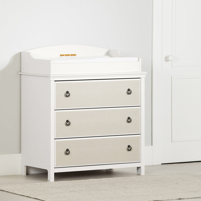 Table à langer Cotton Candy - blanche et beige