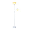 Ardelo Floor Lamp w/ Gooseneck Reading Light, Snow, 71.5"H | Ardelo Lampadaire avec lampe de lecture a col de cygne, Blanc neige, 71,5 po H