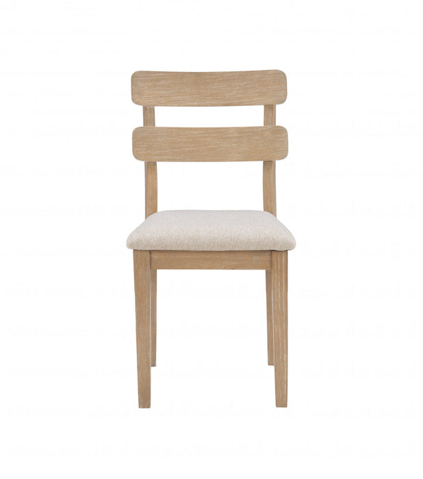 Chaise de salle à manger Drury en tissu naturel - ensemble de 2