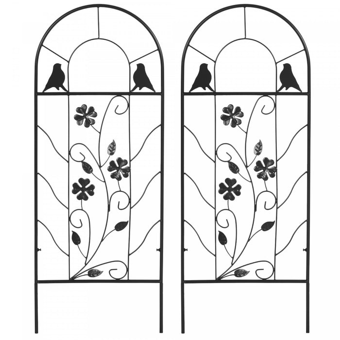 Outsunny Lot De 2 Treillis De Jardin Pour Plantes Grimpantes, 39\" De Haut
