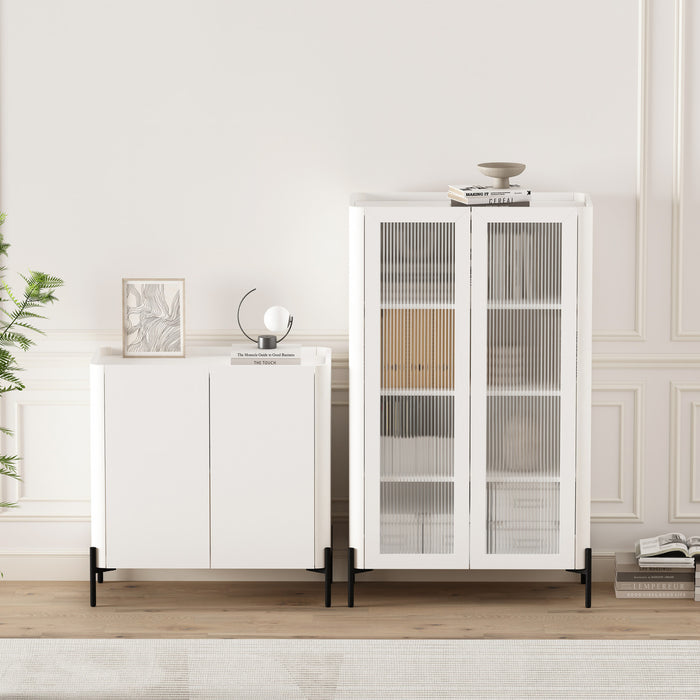 Armoires de rangement modernes Abbey 2 pieces en blanc