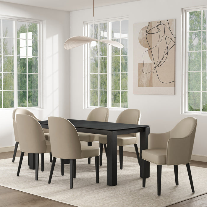 Ensemble de 6 chaises de salle a manger Hillman Modern en sable