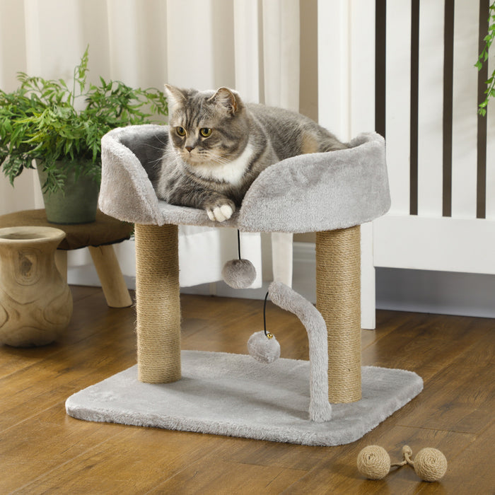 Arbre A Chat Avec Griffoirs En Jute, Gris Clair