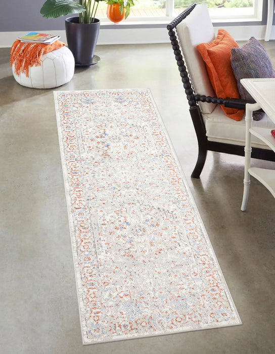 Tapis de Couloir Traditionnel Mira 2'8\" x 8'2\" en Ivoire
