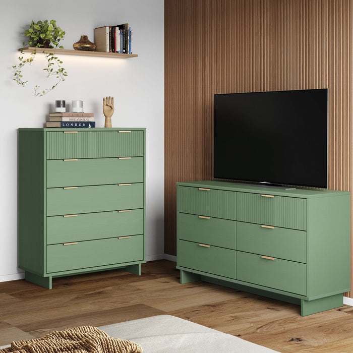 Ensemble de commode 2 pieces Granville Modern en vert sauge