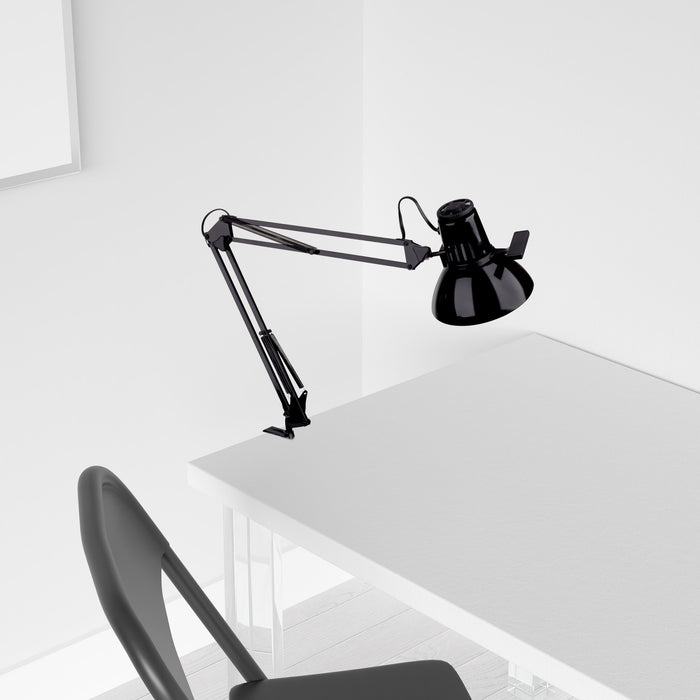 Lampe de travail de Dainolite avec portée de 36 po et fini noir lustré
