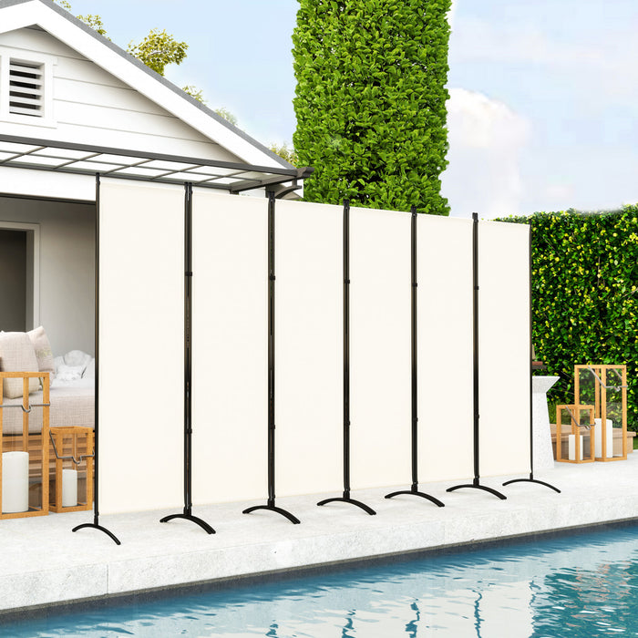 Outsunny Ecran De Confidentialite Pliable, Separateur De Piece Uv30+, Beige