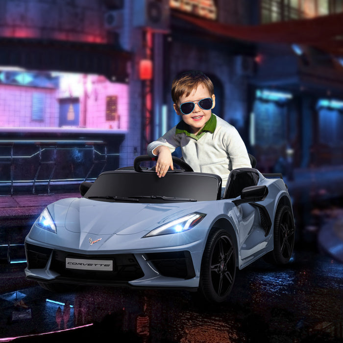 Qaba Voiture Electrique Pour Enfants, Voiture Pour Enfants Alimentee Par Batterie 12 V Avec Telecommande, Systeme De Suspension, Musique, Klaxon, Phare, Demarrage Lent, 3 A 6 Ans, Bleu Clair