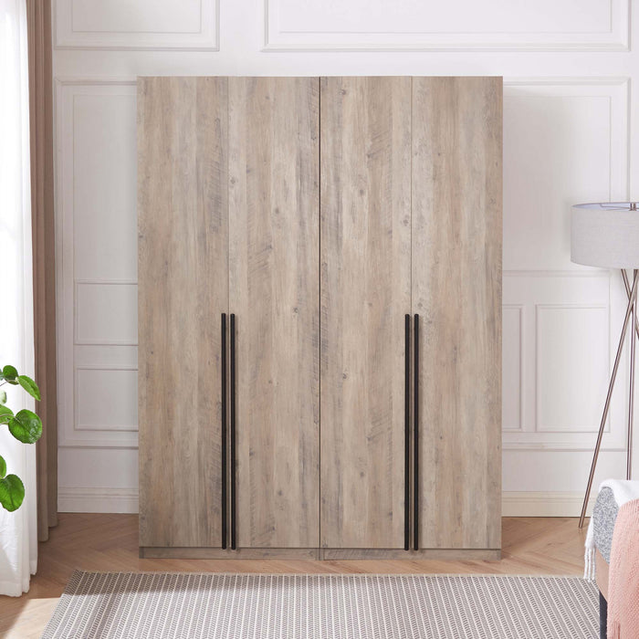 Armoire Lee Modern 32\" en gris rustique - Ensemble de 2