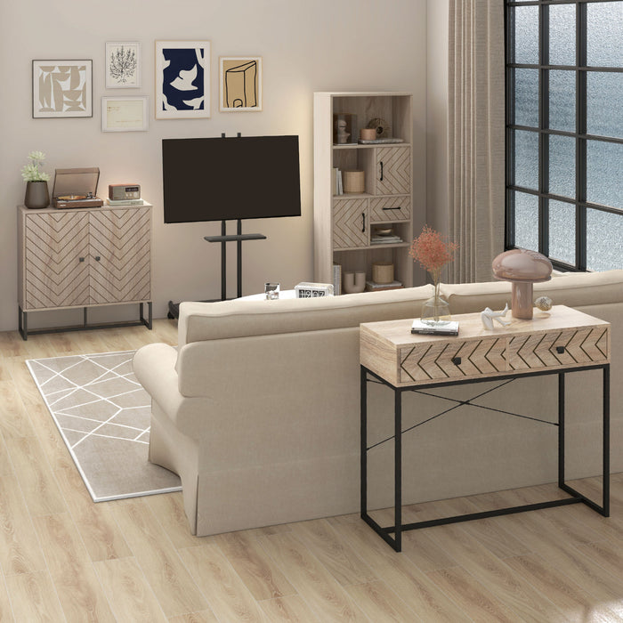 HOMCOM Buffet Moderne Armoire avec Etagere de Rangement