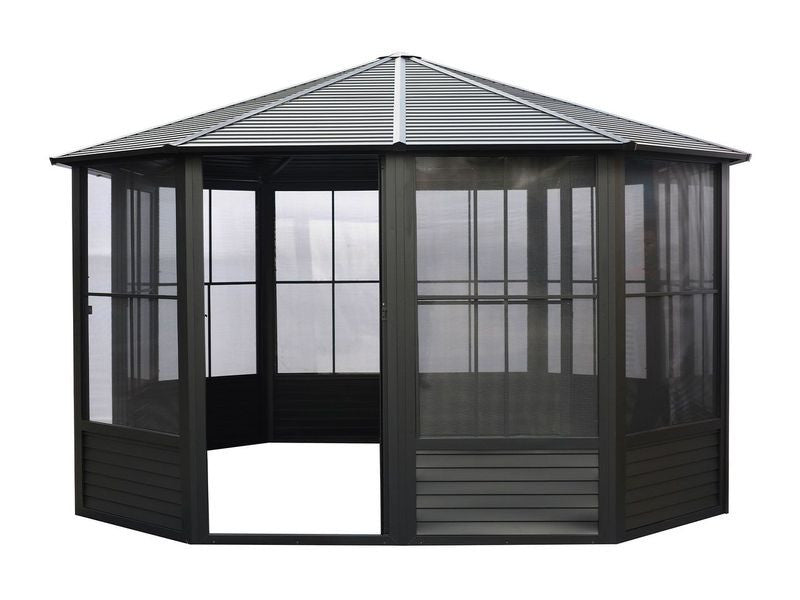 Florence Solarium 12 X 12 Toit Metal Noir
