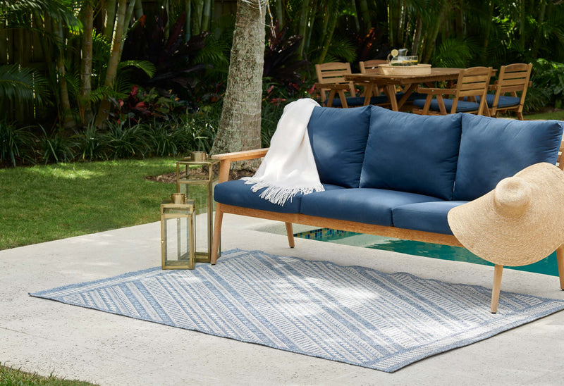 Tapis Transitionnel Livia 8'0\" x 10'0\" en Bleu