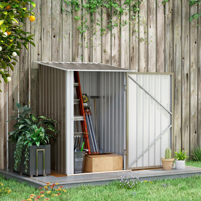 Outsunny Remise De Jardin 3,3 Pi X 3,4 Pi Avec Porte Verrouillable, Brun