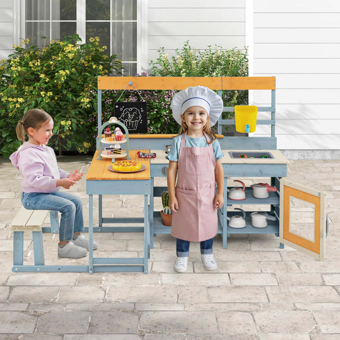 Cuisine De Boue Costway Avec Table De Pique-nique Pour Enfants