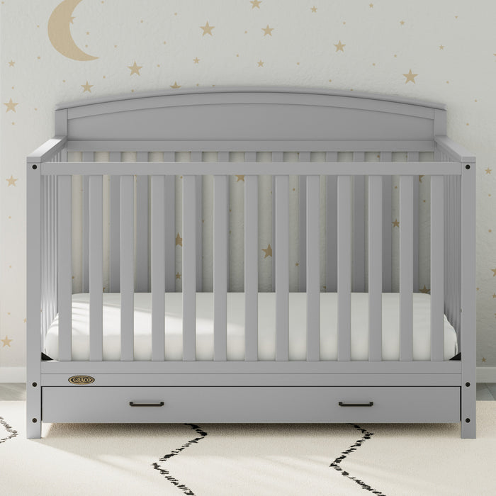 Graco Benton Lit de bebe convertible 5-en-1 avec tiroir - Gris galet