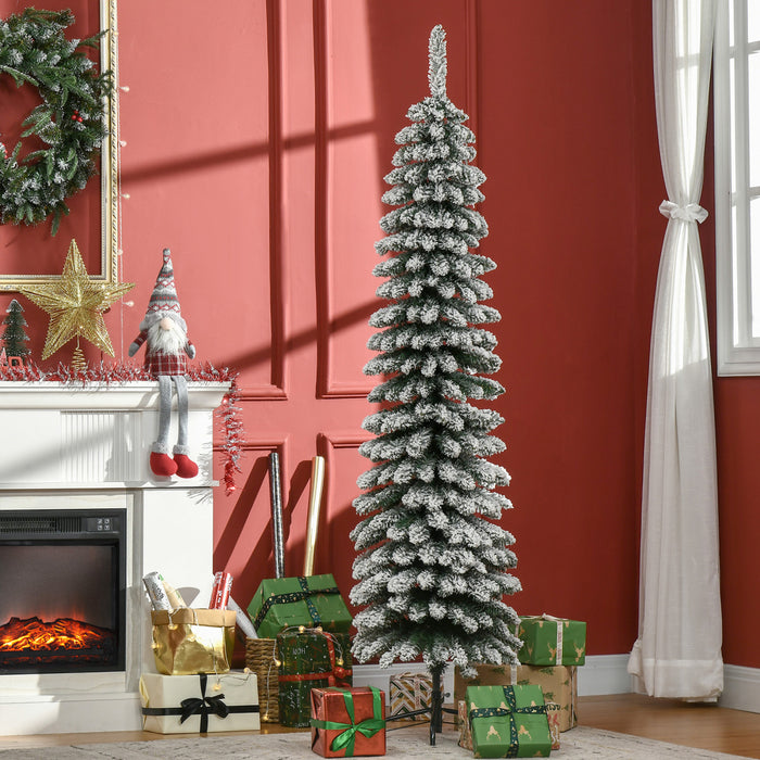 Homcom Arbre De Noel Artificiel Floque De Neige De 6ft