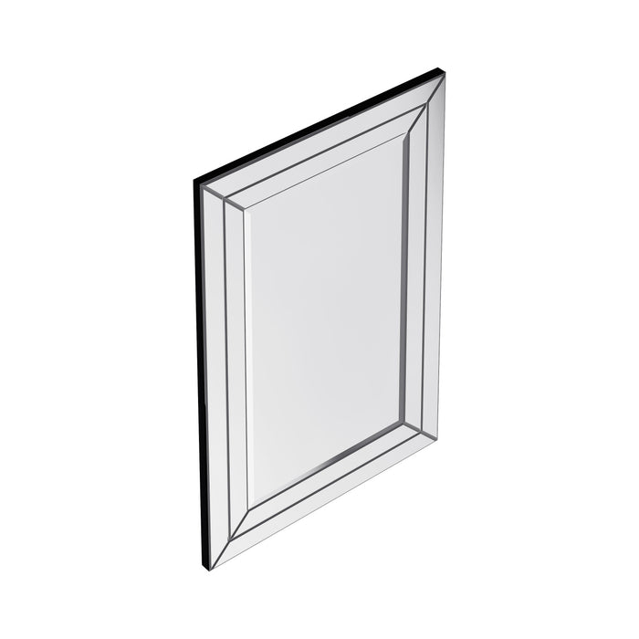 Clamp Miroir Rectangulaire Tout en Verre de 24 Pouces Chrome