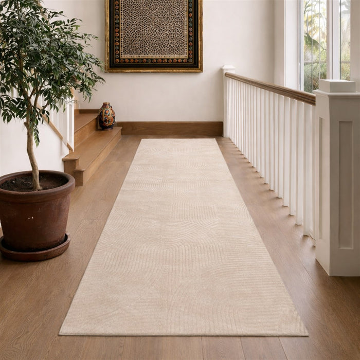 Tapis Lavable/Contemporain Elion 1'10\" x 6'0\" en Creme