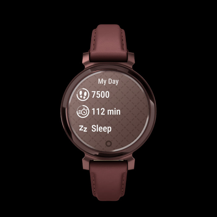 Garmin Lily™ 2 Montre Connectee - Suivi De La Sante Avec Lentille A Motif Elegant, Ecran Tactile - Bronze Fonce