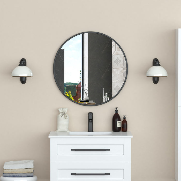 Miroir Halpert de 28 po noir