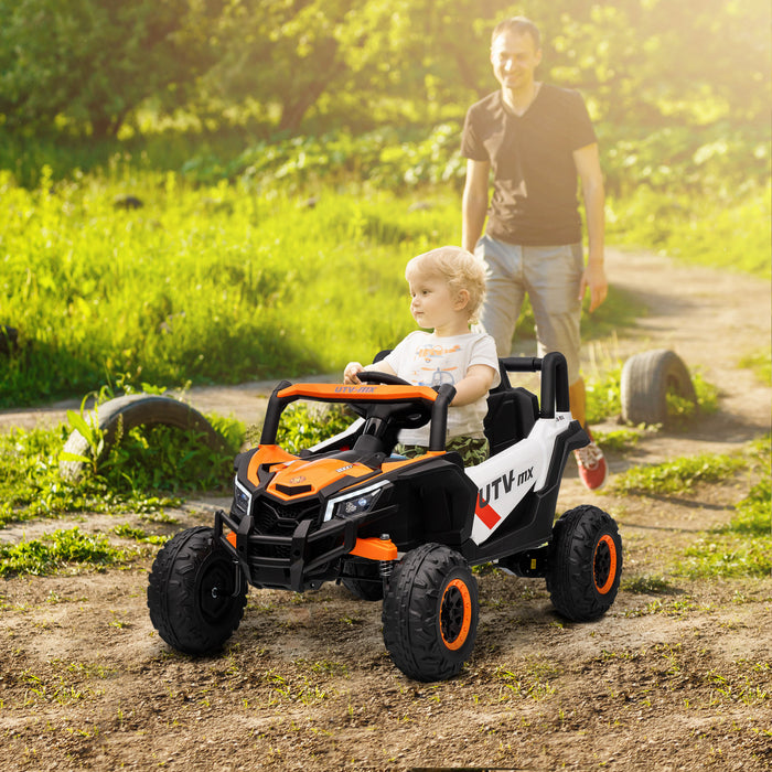 Qaba Voiture Electrique Pour Enfants 12v Pour Les 3-5 Ans, Orange