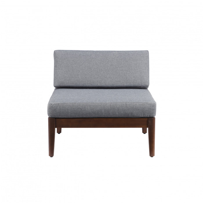 Fauteuil de terrasse Summerlyn en tissu pour l’intérieur et l’extérieur - noyer