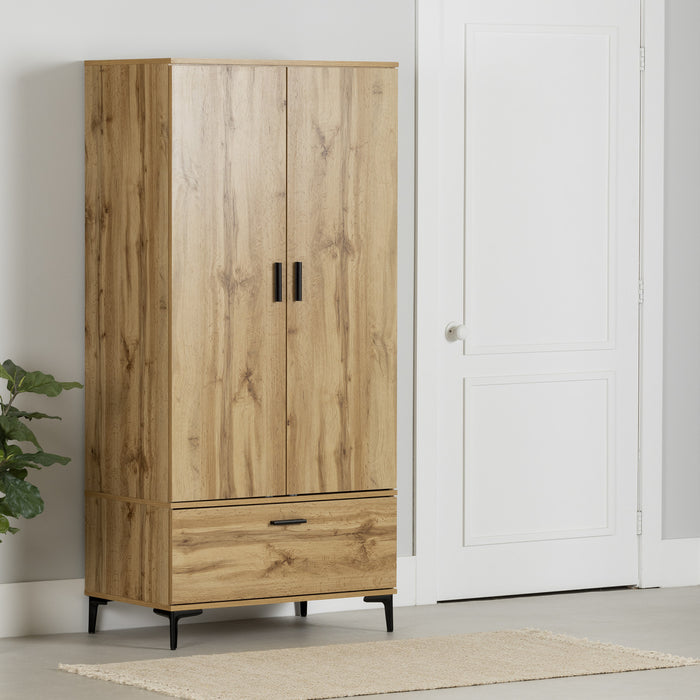 Musano Armoire Penderie Avec Portes Et Tiroir - Chene Nordique
