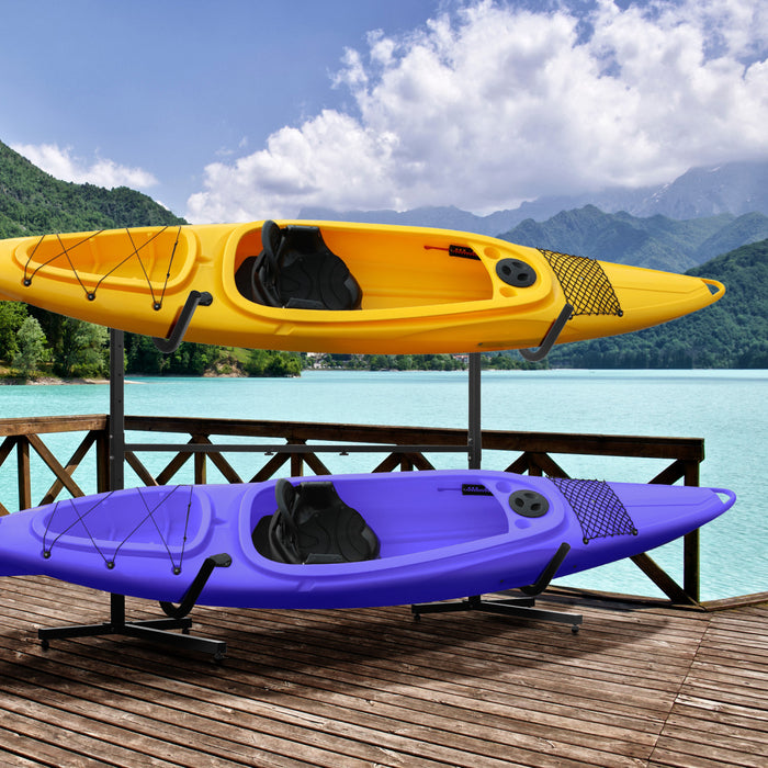 Soozier Support De Rangement Pour 2 Kayaks , Canoes Ou Planches A Pagaie