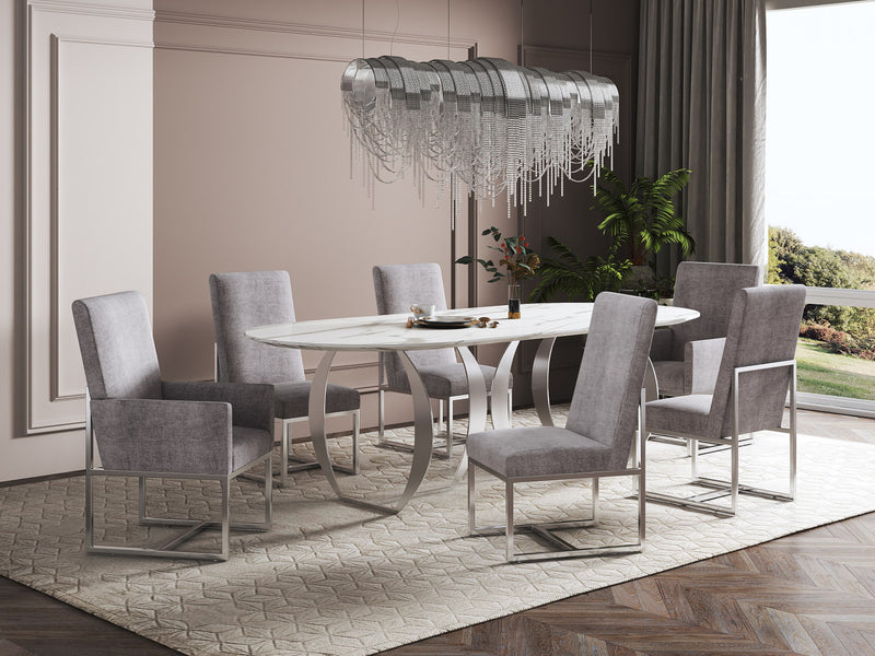 Ensemble de 6 chaises de salle a manger Element Modern en acier