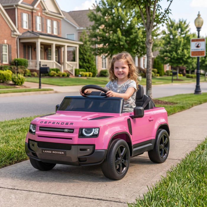 Qaba Voiture Enfant 12V avec Suspension, Demarrage Progressif, Telecommande