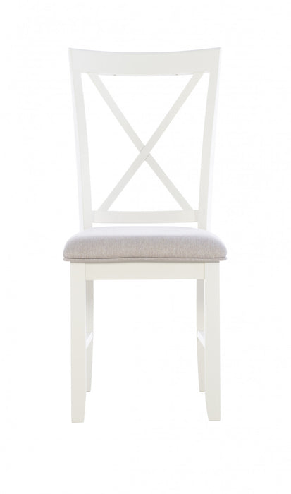 Chaise de salle à manger Jane en tissu gris - ensemble de 2