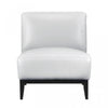 Fauteuil D'appoint Murdock En Cuir Argente